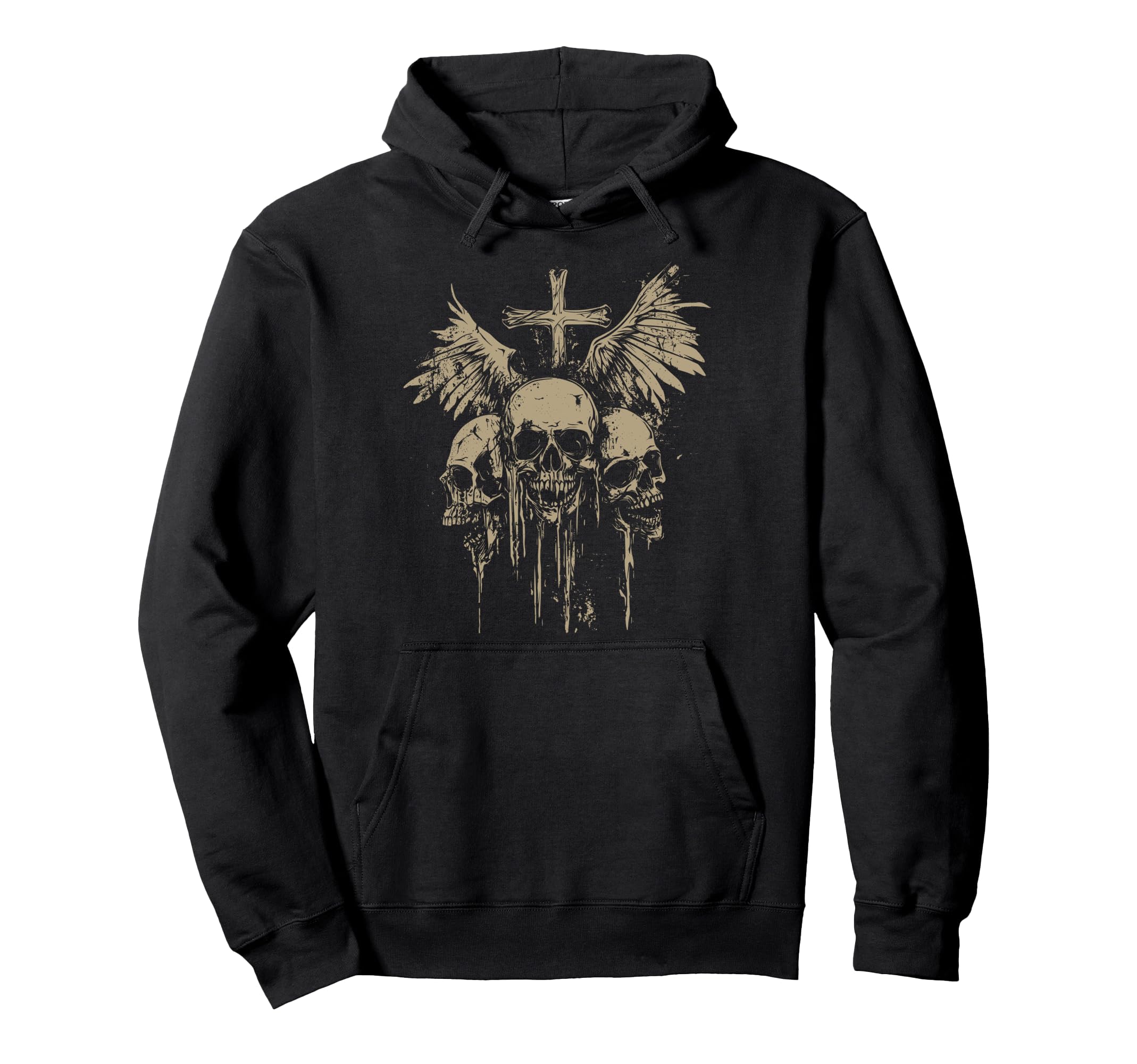 Skull Cross Y2K Grunge Aesthetic Alt Hoodie - Unique Graphic for Adults - T-Shirt, Sweatshirt, Hoodie