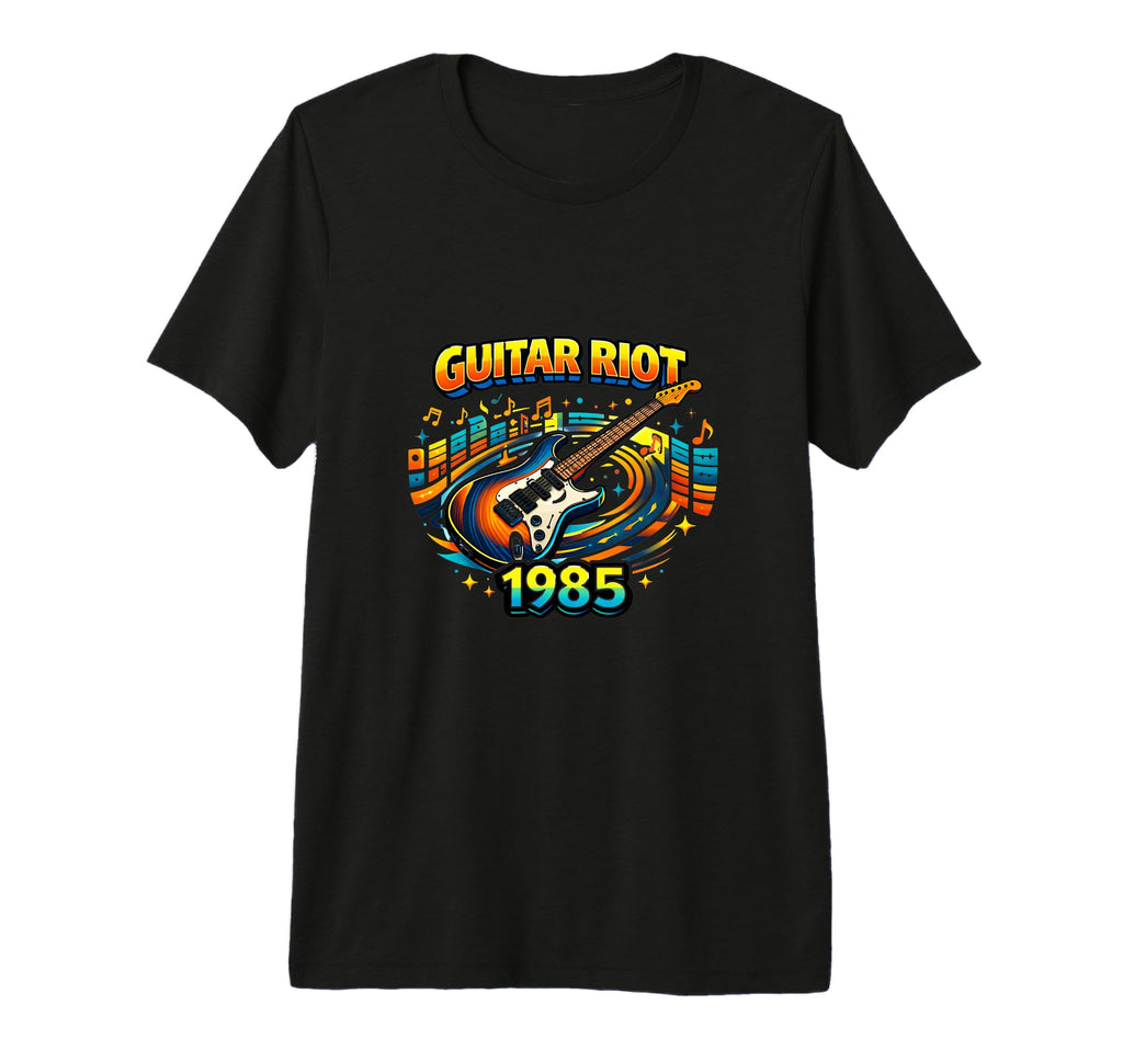 Guitar Music Lover Rock 1985 Tri T-Shirt - Casual Everyday Wear Unisex - T-Shirt, Sweatshirt, Hoodie
