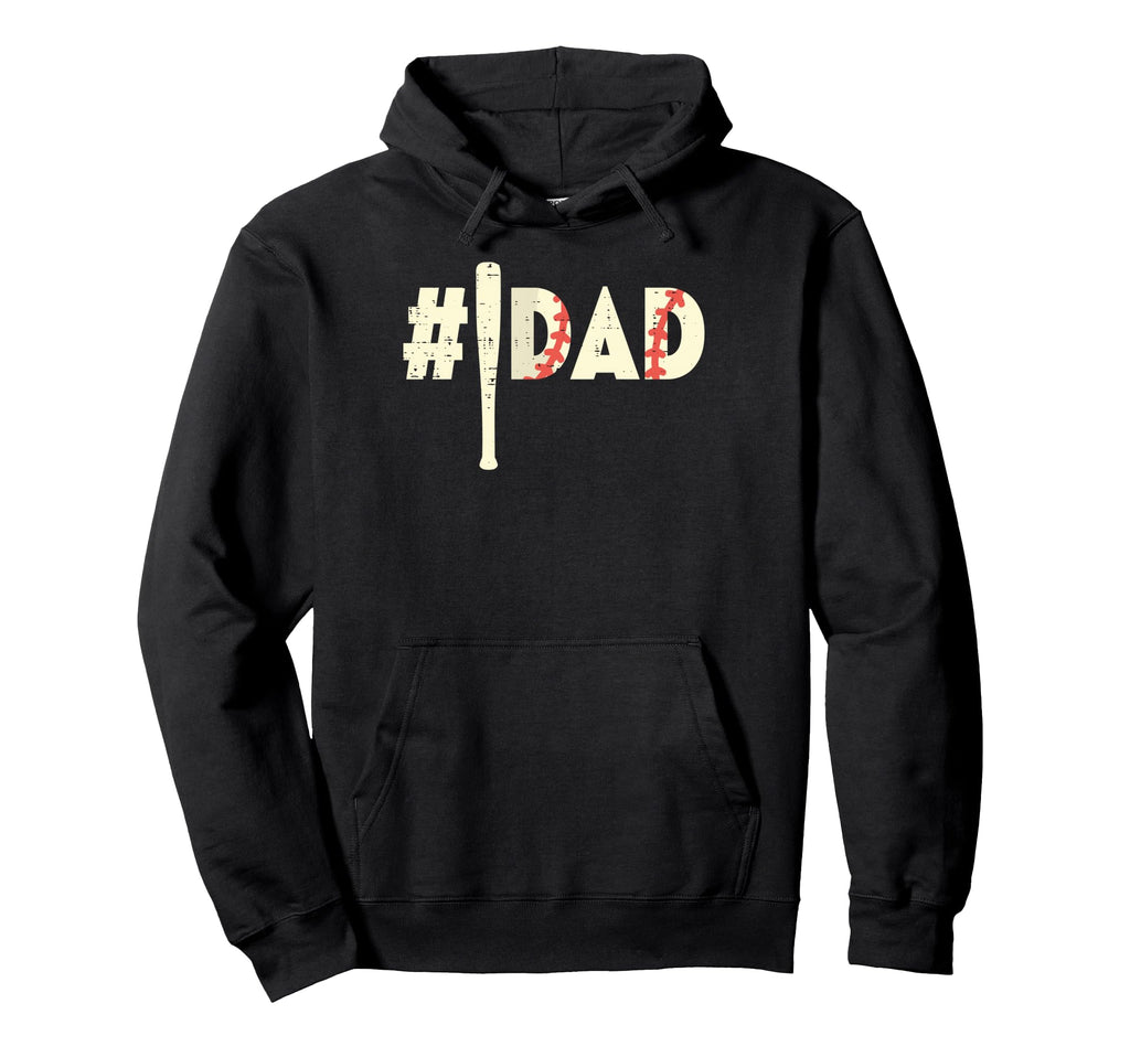 Fathers Day Hashtag Baseball Bat Dad Hoodie - Aesthetic Graphic Unisex - T-Shirt, Sweatshirt, Hoodie
