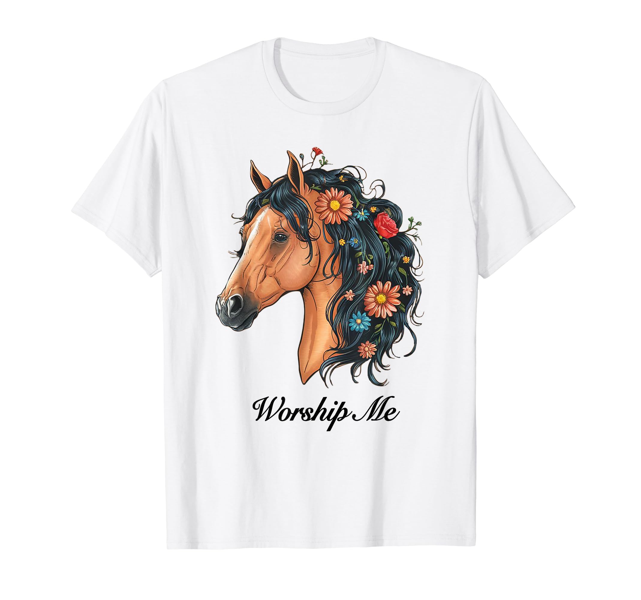 Coquette Worship Me Horse Girlcore T-Shirt - Novelty Apparel for Adults - T-Shirt, Sweatshirt, Hoodie
