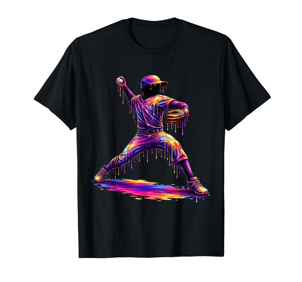 Baseball Drip Pitcher Ice Cream Dripping T-Shirt - Minimalist Print Unisex - T-Shirt, Sweatshirt, Hoodie