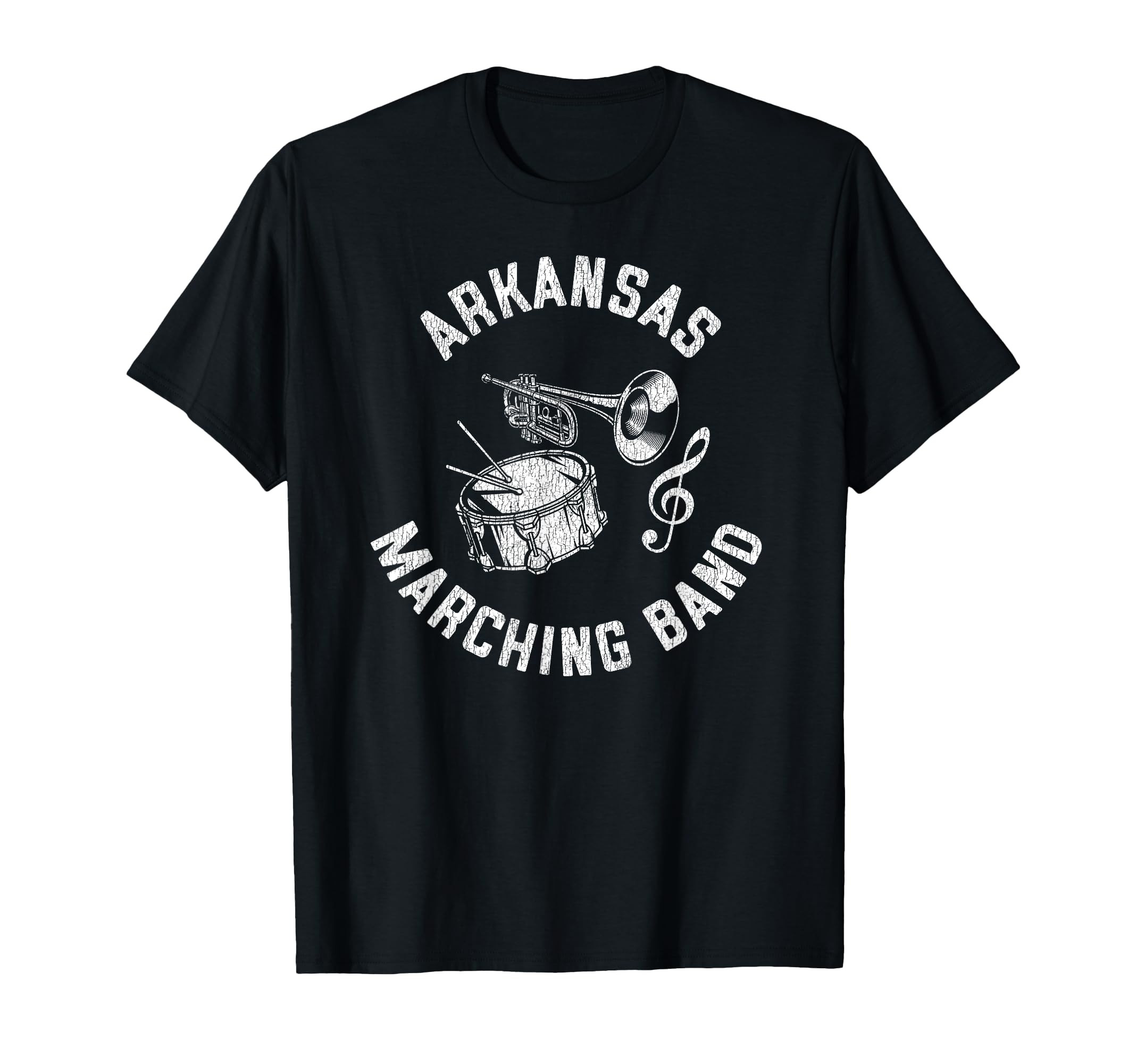 Arkansas Marching Band Music Distressed T-Shirt - Minimalist Print Unisex - T-Shirt, Sweatshirt, Hoodie