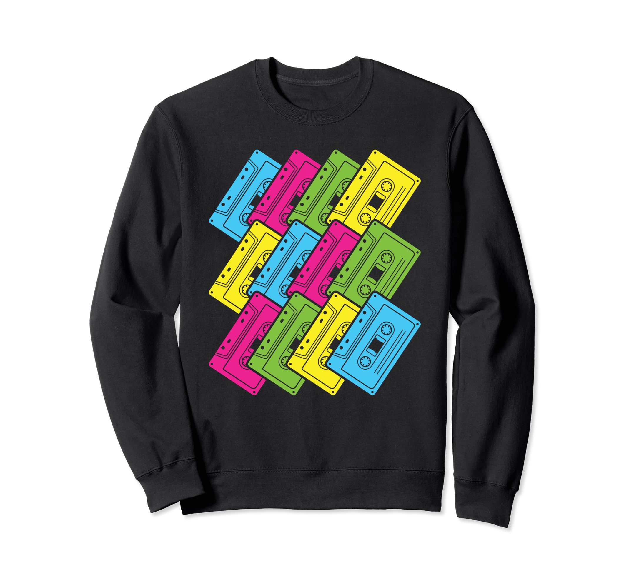 80S 90S Cassette Tape 1980S 1990S Sweatshirt - Novelty Apparel Unisex - T-Shirt, Sweatshirt, Hoodie