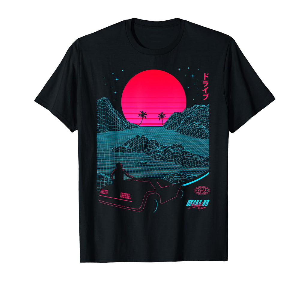 80S Eighties Synthwave Car T-Shirt - Custom Art Print Unisex - T-Shirt, Sweatshirt, Hoodie