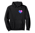 80S Vaporwave Eighties Heart Pocket Hoodie - Minimalist Print Unisex - T-Shirt, Sweatshirt, Hoodie