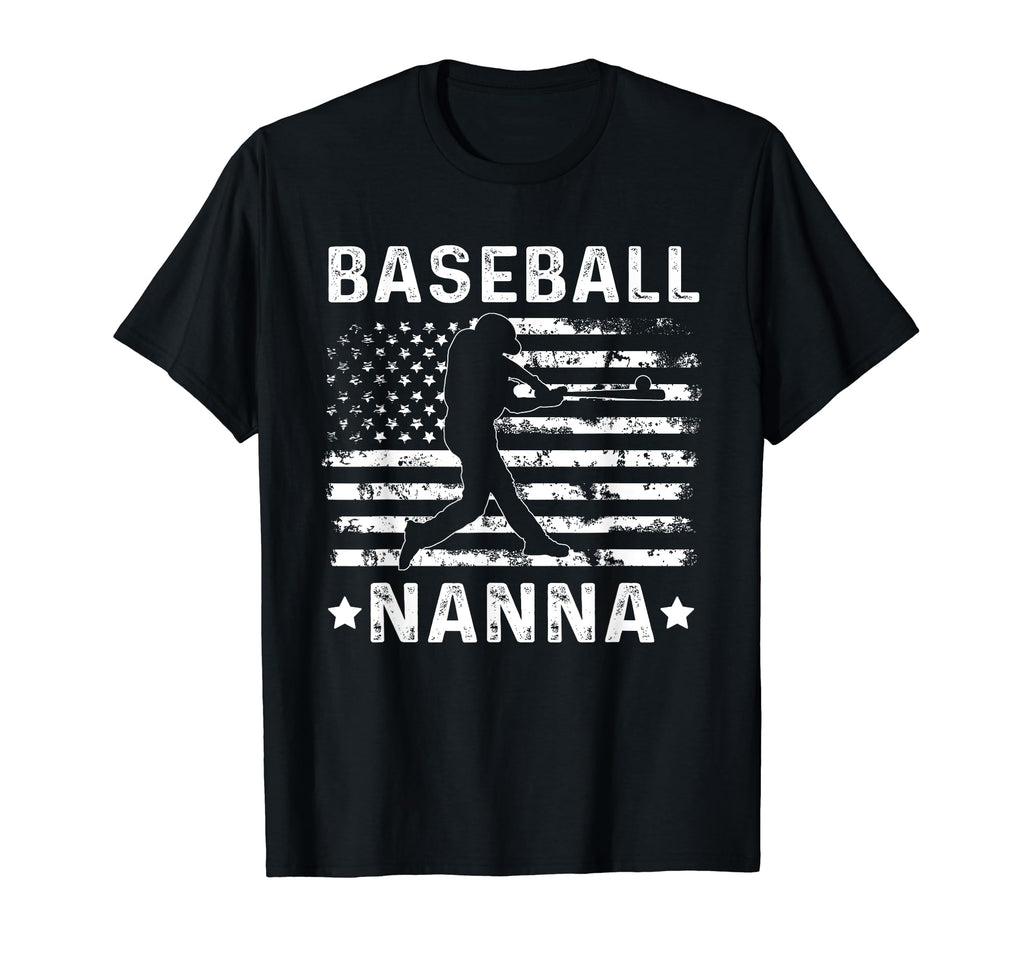 Baseball Nanna Grandma Usa Flag 4Th T-Shirt - Minimalist Print Men Women - T-Shirt, Sweatshirt, Hoodie
