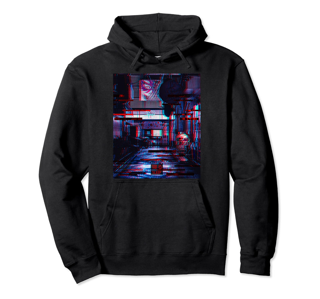 Sleep Vaporwave Glitch Japan Tokyo Hoodie - Novelty Apparel for Adults - T-Shirt, Sweatshirt, Hoodie