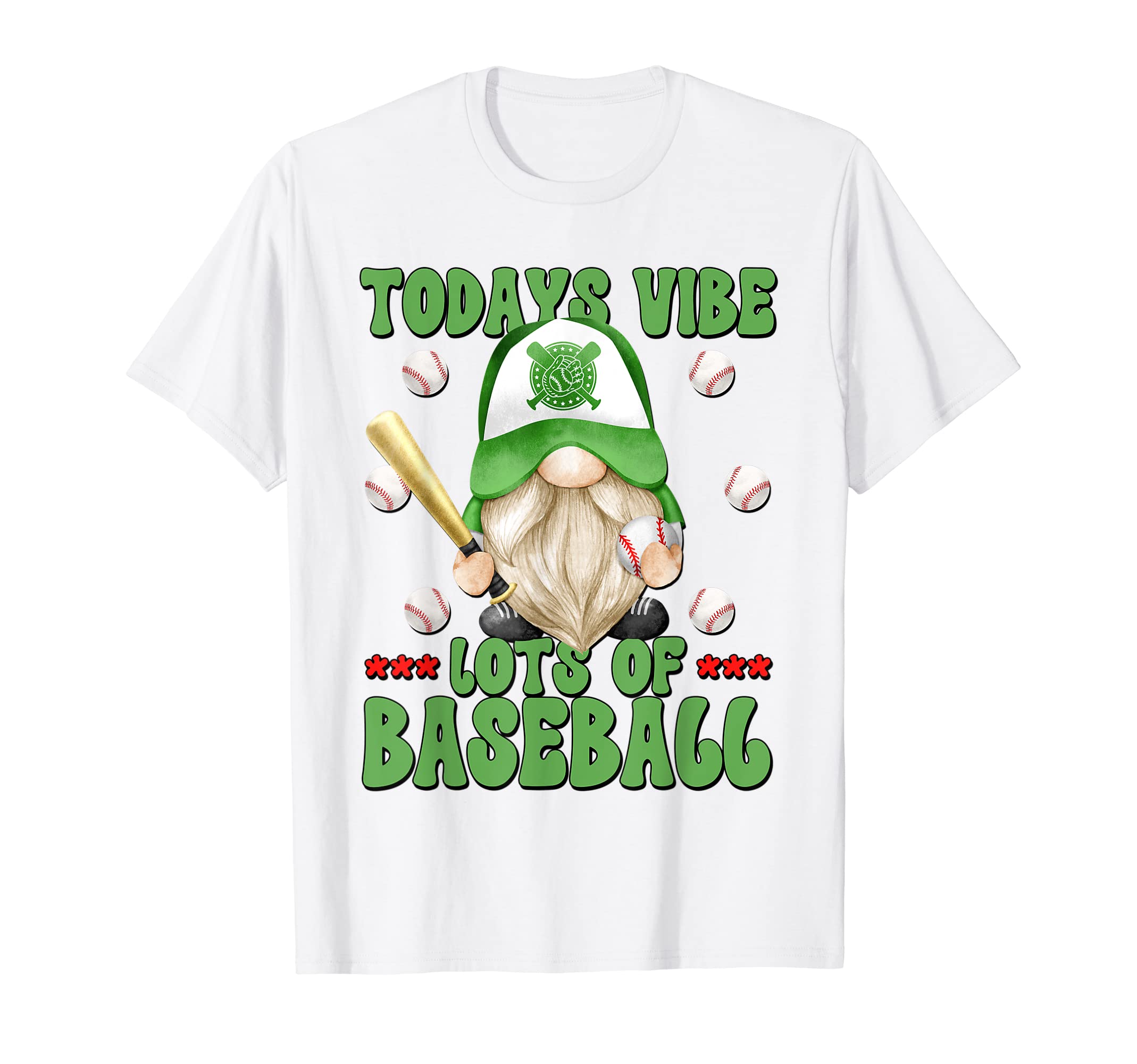 Green Baseball Dad Gnome Just Who T-Shirt - Minimalist Print Men Women - T-Shirt, Sweatshirt, Hoodie