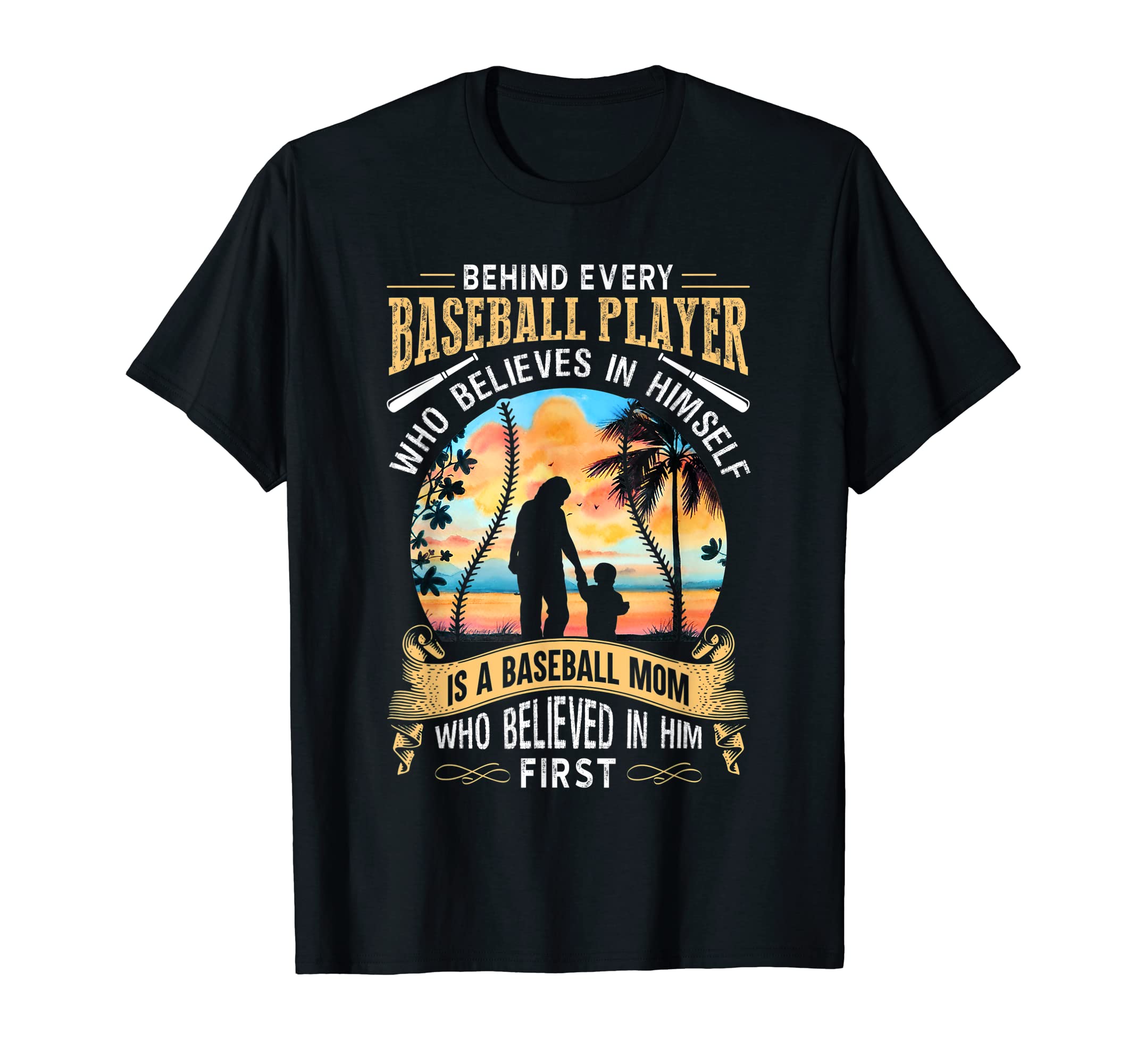 Behind Every Baseball Player Is Mom T-Shirt - Aesthetic Graphic Unisex - T-Shirt, Sweatshirt, Hoodie