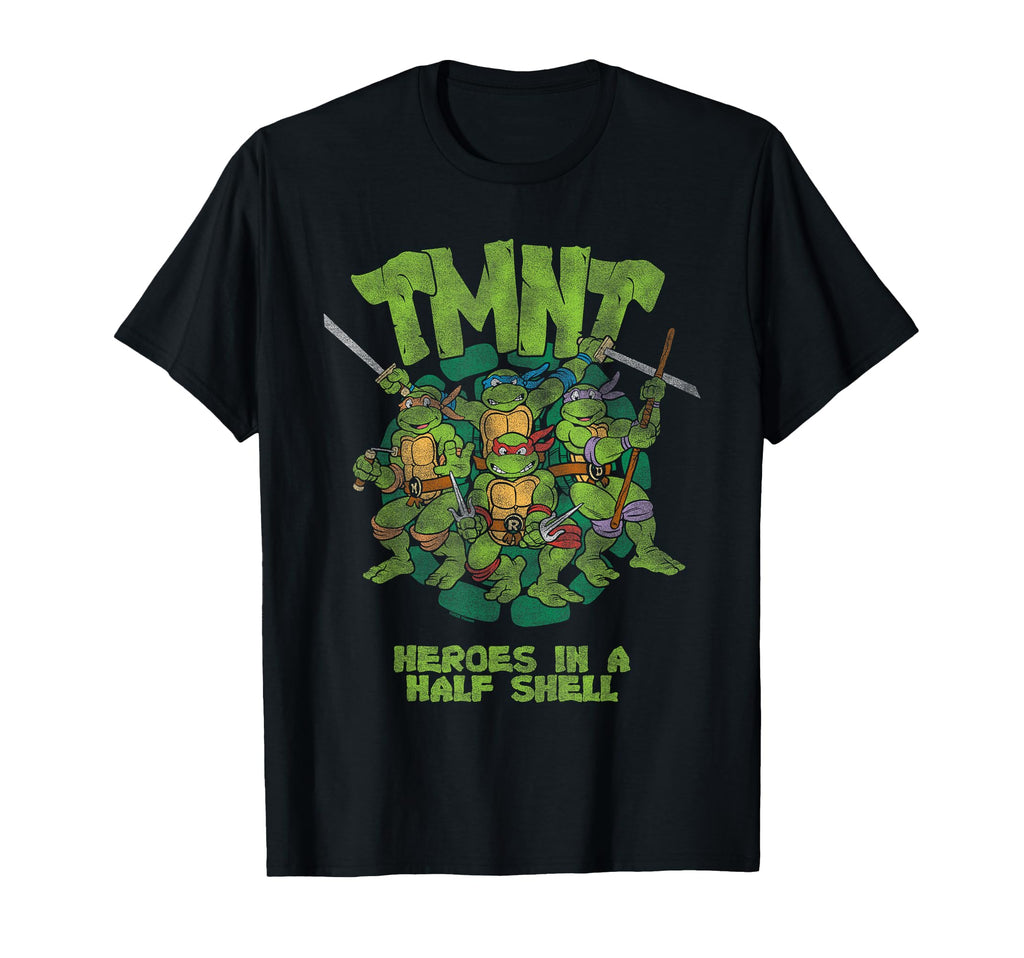 Tmnt Heroes Half Shell Distressed T-Shirt - Novelty Apparel Men Women - T-Shirt, Sweatshirt, Hoodie