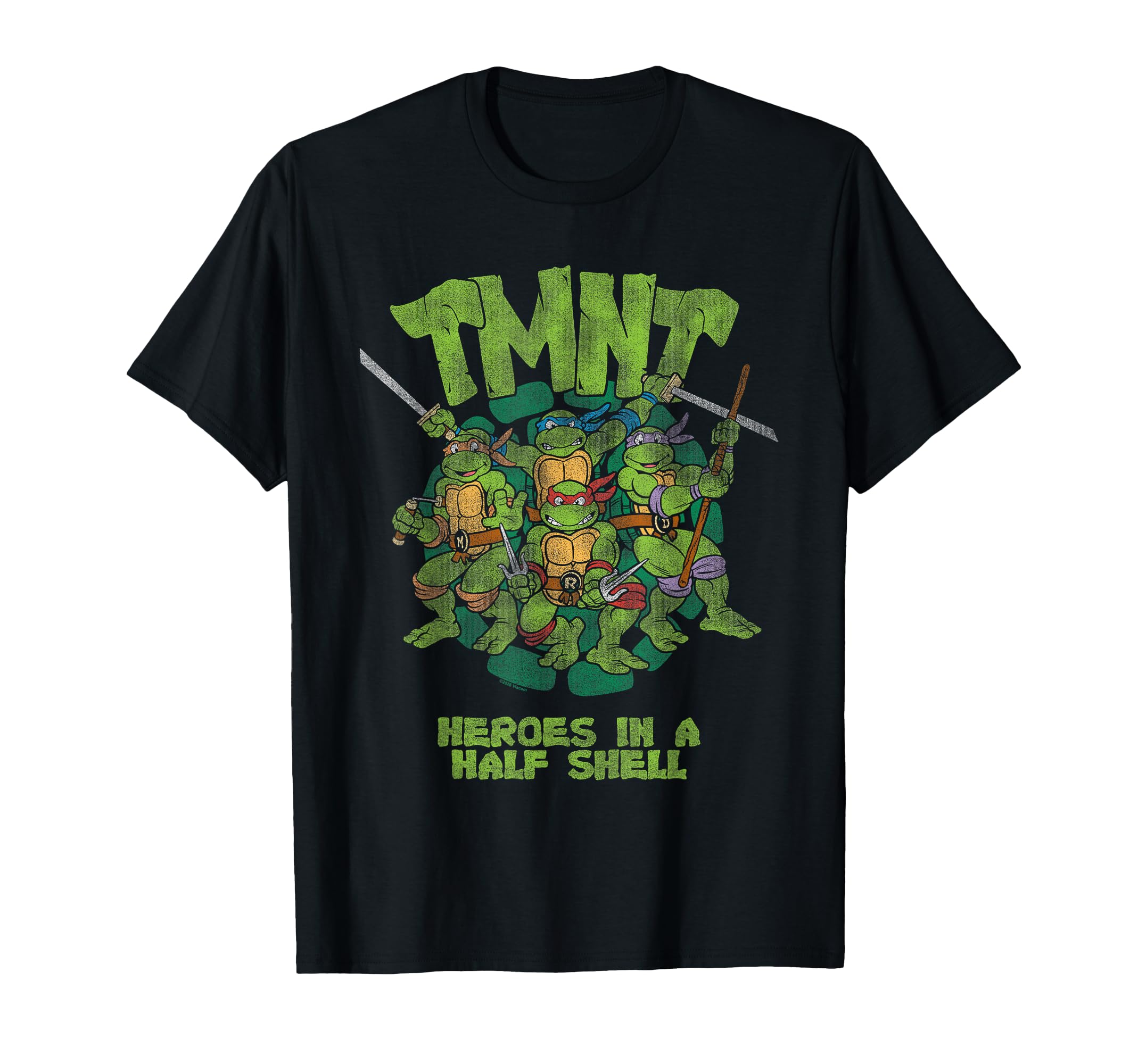 Tmnt Heroes Half Shell Distressed T-Shirt - Novelty Apparel Men Women - T-Shirt, Sweatshirt, Hoodie