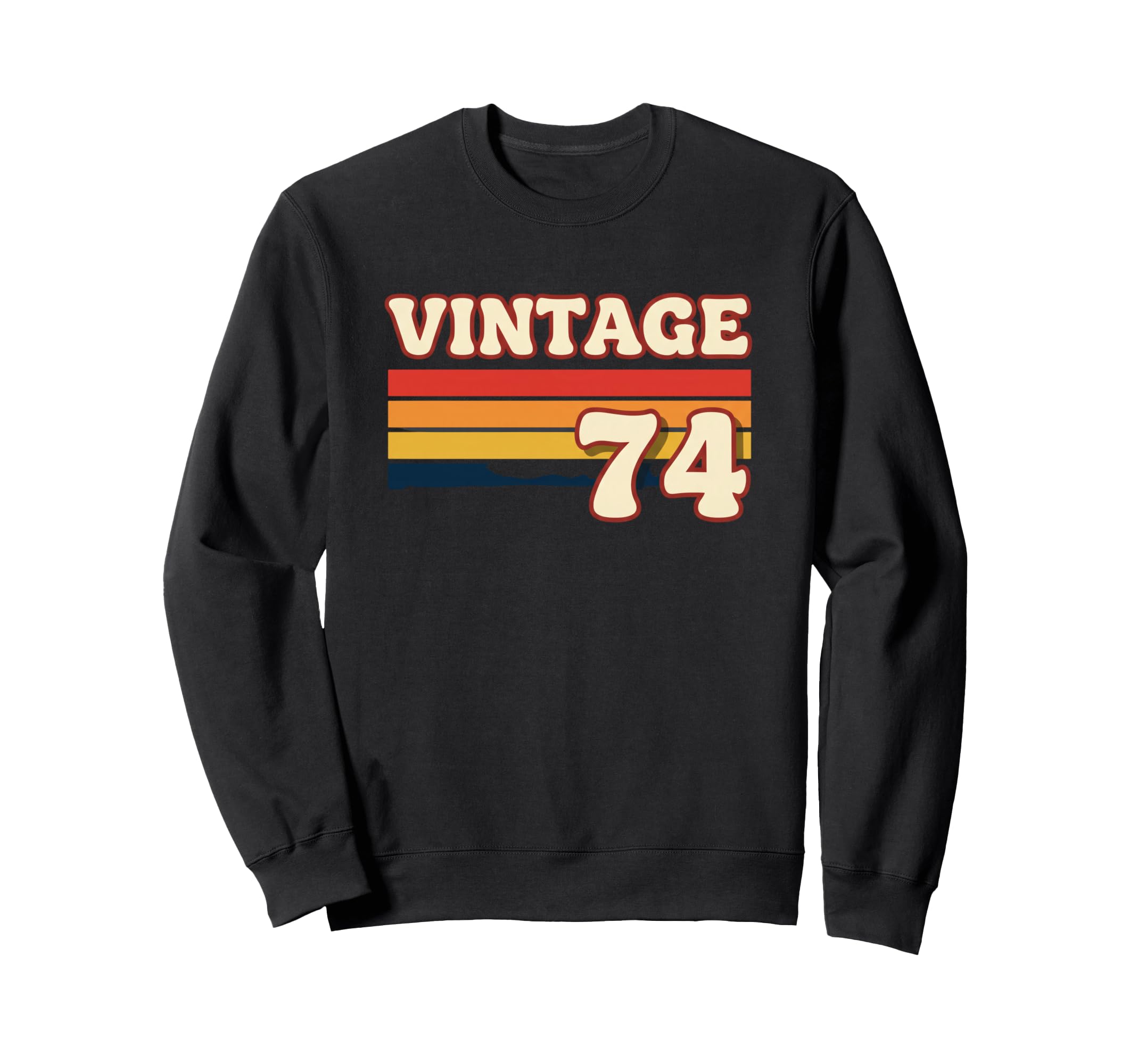 74 Birthday Dad Stripes Sweatshirt - Trendy Graphic Men Women - T-Shirt, Sweatshirt, Hoodie