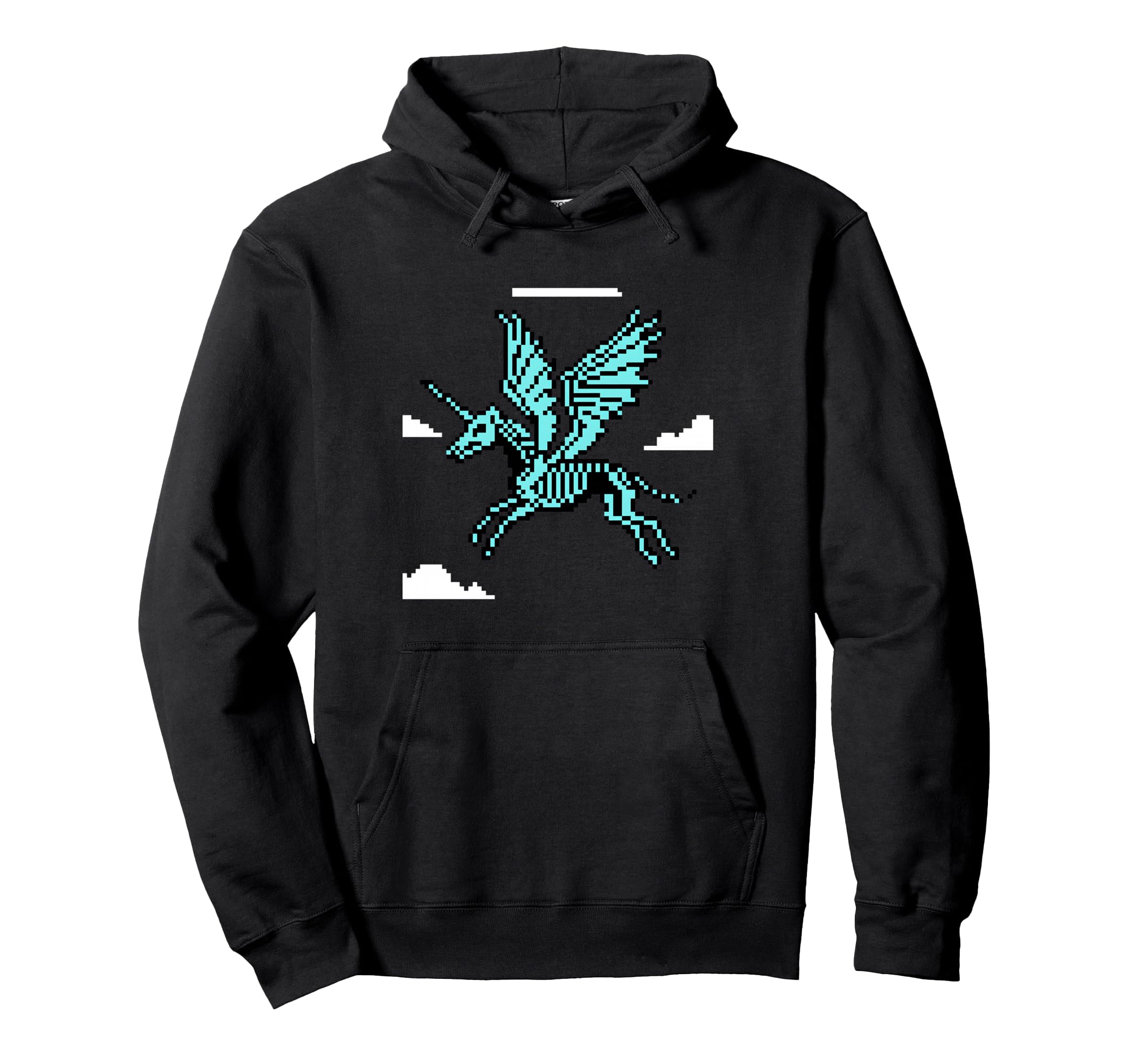 Pixel Unicorn Winged Horse 8 Bit Hoodie - Trendy Graphic Unisex - T-Shirt, Sweatshirt, Hoodie