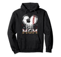 Ball Mom Baseball Soccer Heart Leopard Hoodie - Novelty Apparel Unisex - T-Shirt, Sweatshirt, Hoodie