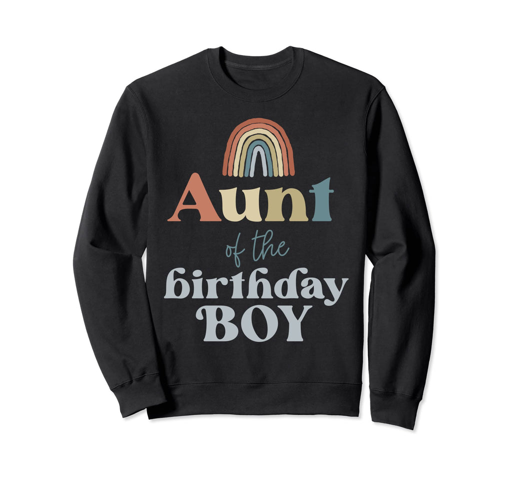 Aunt Birthday Boho Rainbow Party Sweatshirt - Trendy Graphic Unisex - T-Shirt, Sweatshirt, Hoodie