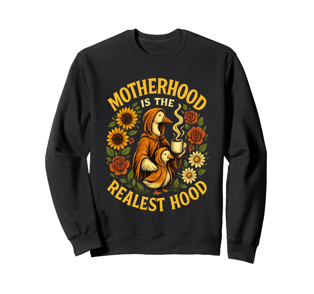 Funny Mom Boho Goose Motherhood Is Sweatshirt - Minimalist Print Men Women - T-Shirt, Sweatshirt, Hoodie