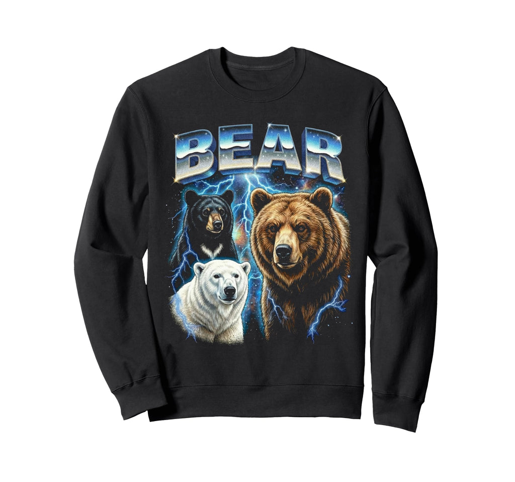 Bear 80S Funny Bear Wildlife 90S Sweatshirt - Trendy Graphic Men Women - T-Shirt, Sweatshirt, Hoodie