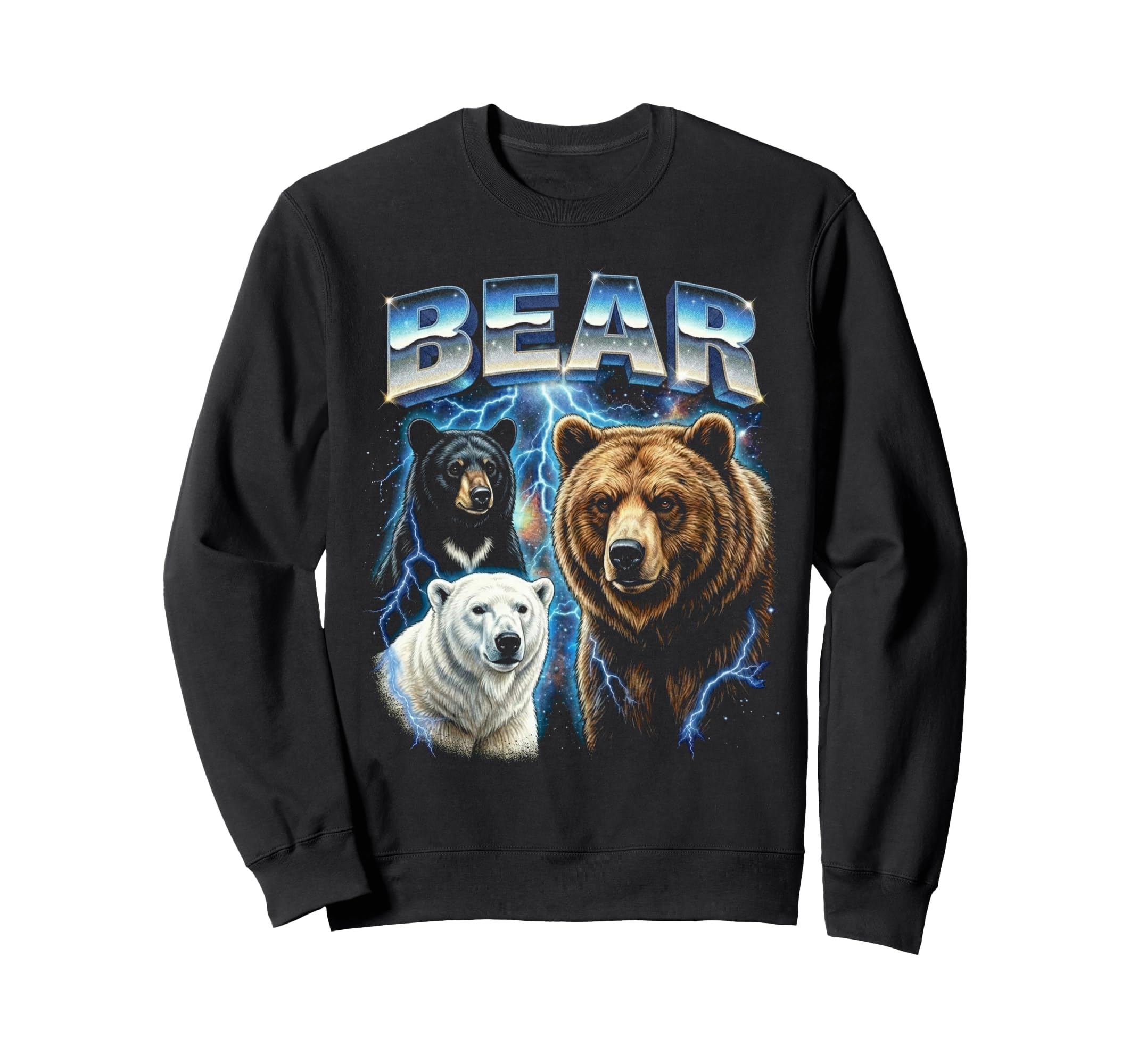 Bear 80S Funny Bear Wildlife 90S Sweatshirt - Trendy Graphic Men Women - T-Shirt, Sweatshirt, Hoodie
