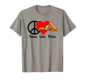 Peace Love Pizza Eat Food Party Slice Pi T-Shirt - Novelty Apparel Unisex - T-Shirt, Sweatshirt, Hoodie