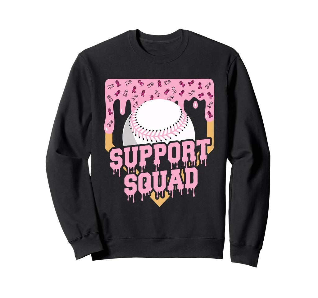 Baseball Drip Ice Cream Breast Cancer Sweatshirt - Graphic Print Men Women - T-Shirt, Sweatshirt, Hoodie