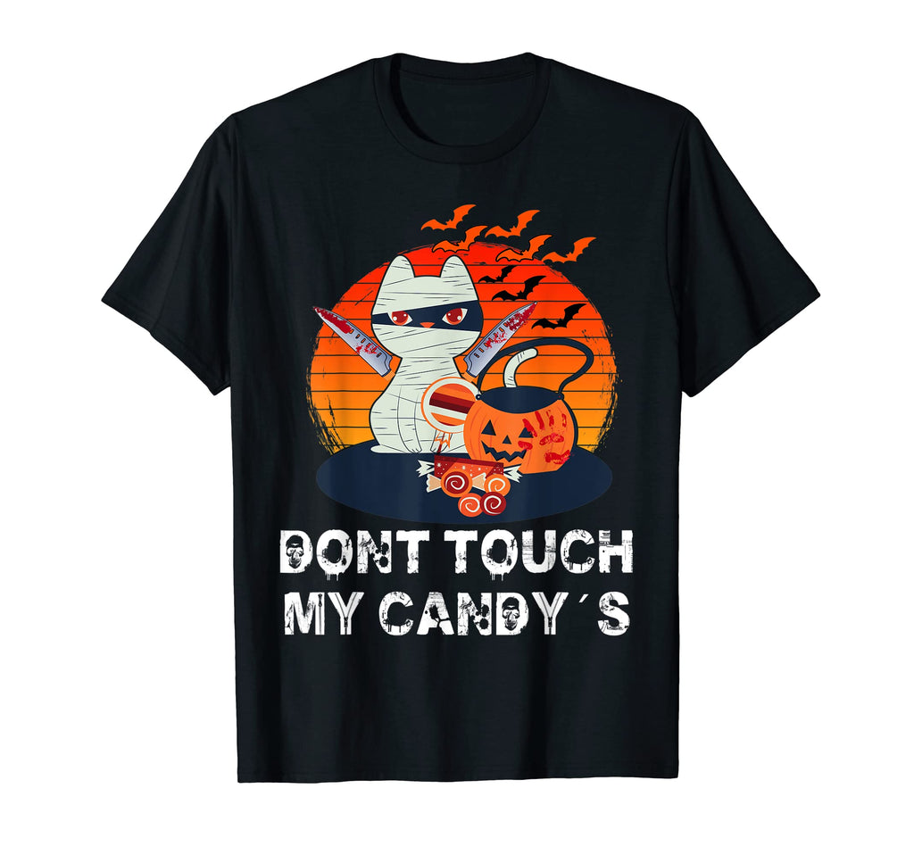 Cat Knife Halloween Mummy Cat Sunset Gift T-Shirt - Trendy Graphic Unisex - T-Shirt, Sweatshirt, Hoodie