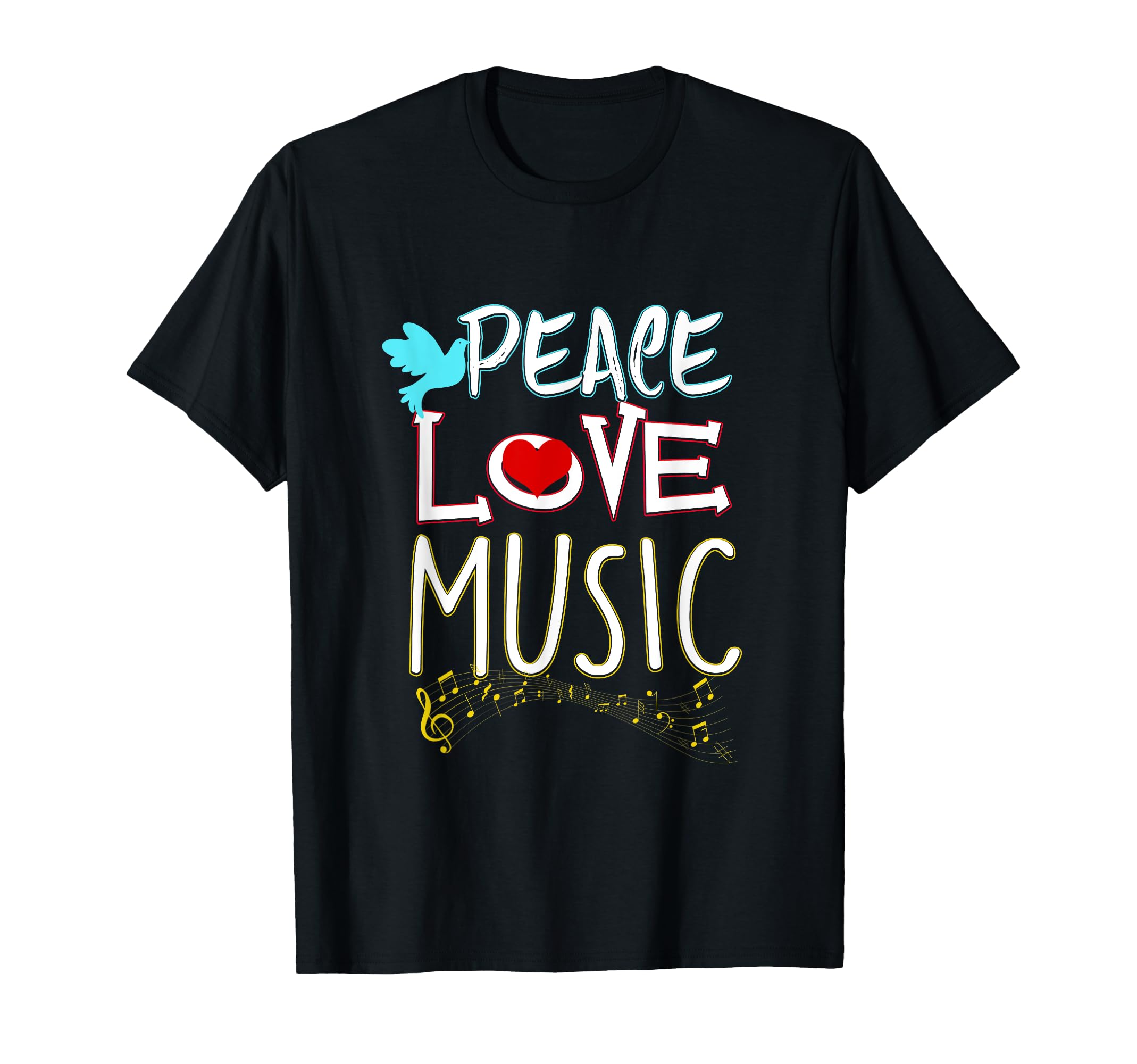 Peace Love Music Hippie Hipster Festival T-Shirt - Trendy Graphic Men Women - T-Shirt, Sweatshirt, Hoodie