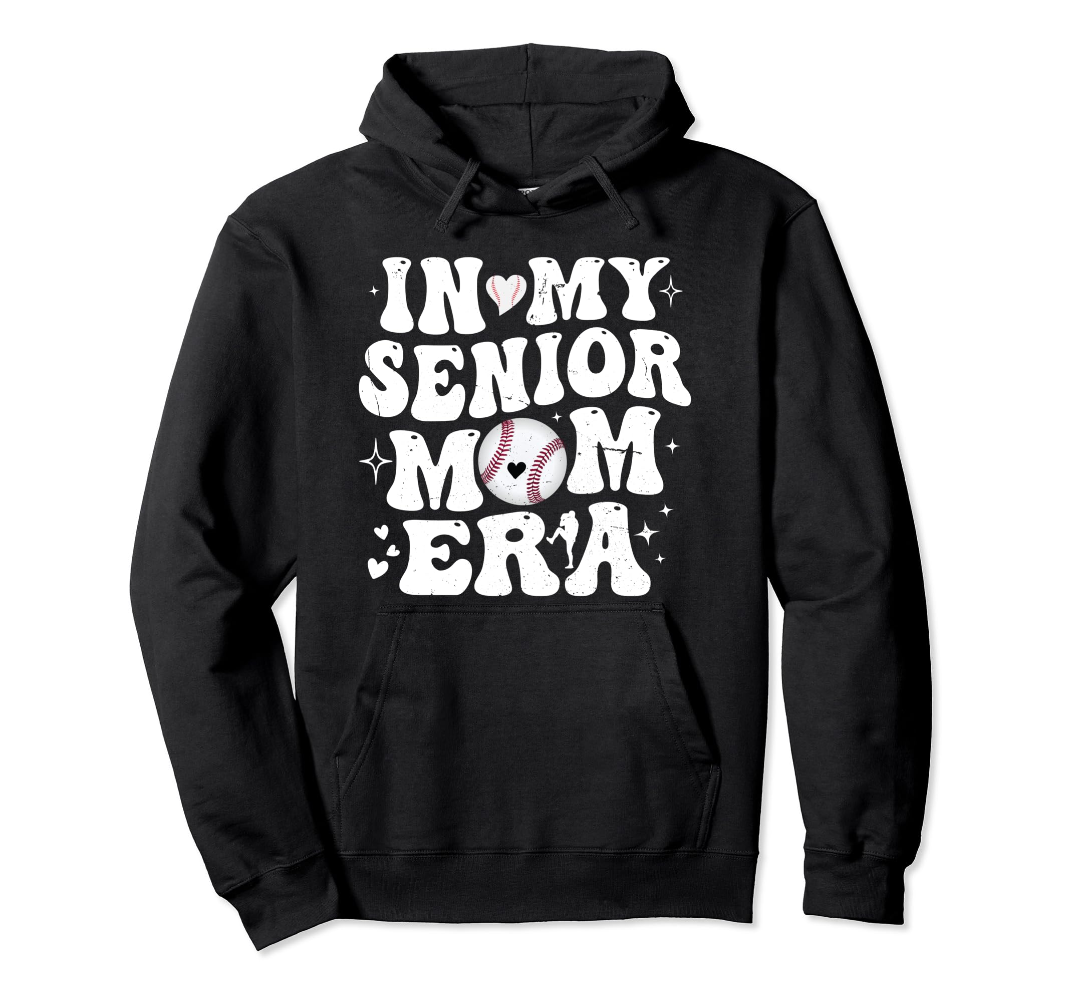 My Senior Mom Era Class 2024 Groovy Hoodie - Novelty Apparel for Adults - T-Shirt, Sweatshirt, Hoodie