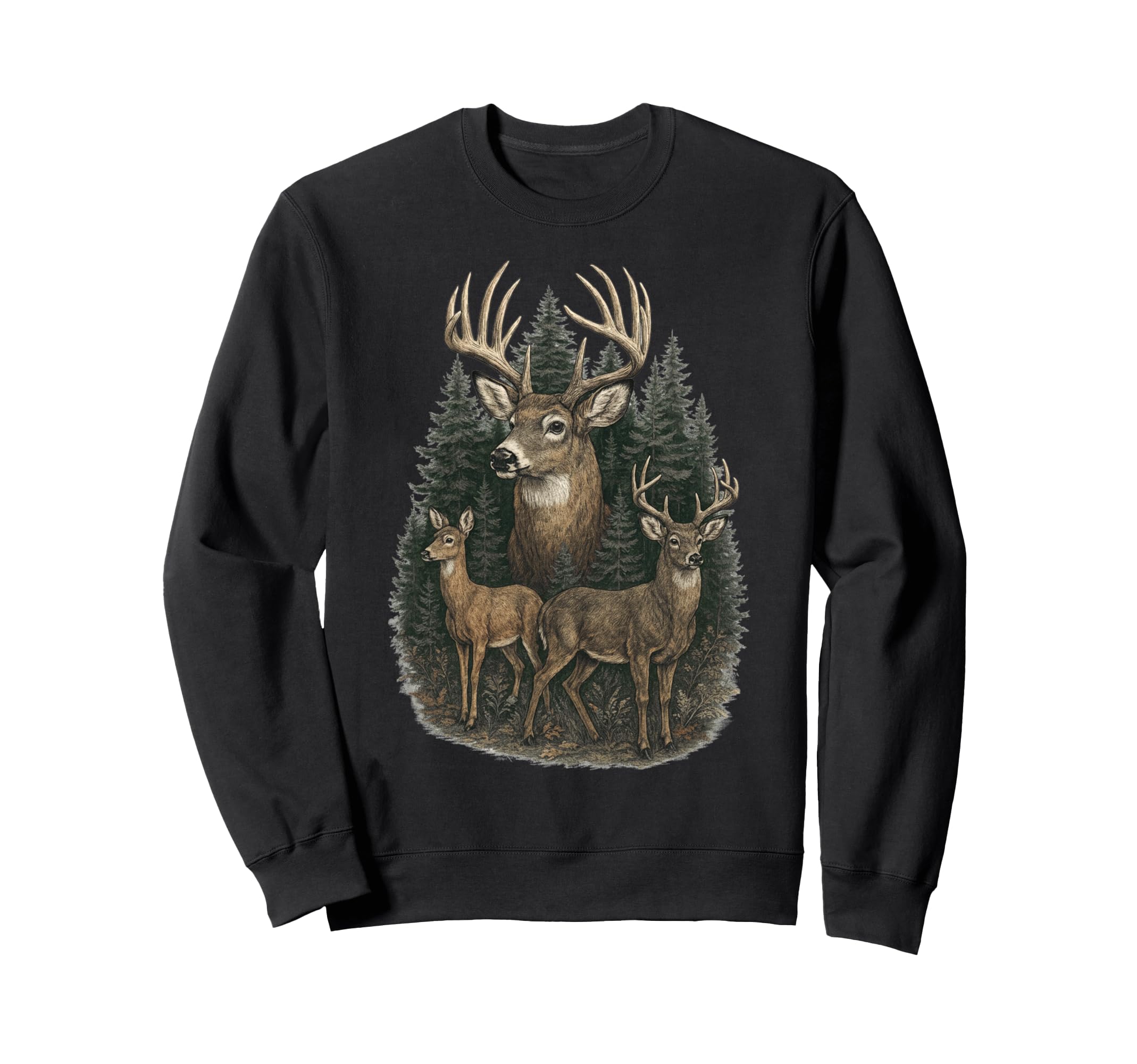 Grunge Deer 90S Sweatshirt - Unique Graphic Men Women - T-Shirt, Sweatshirt, Hoodie