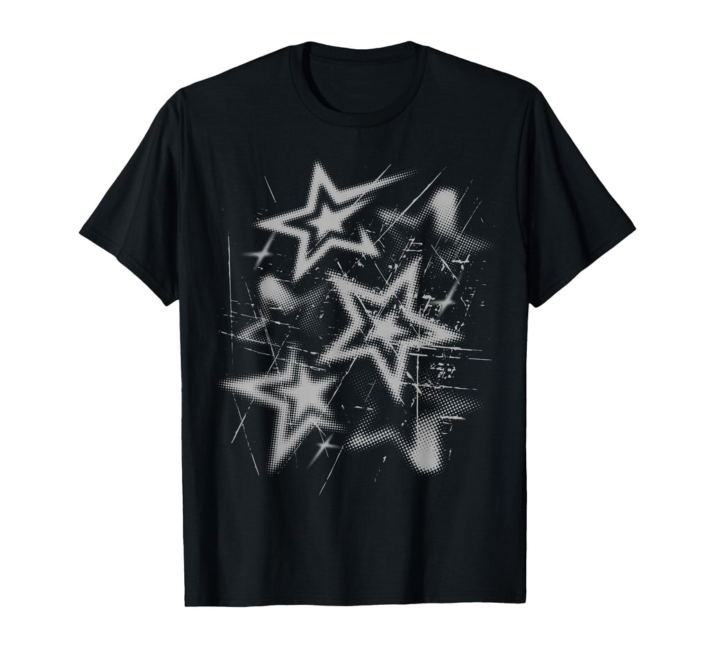 Y2K Grunge Stars 2000S Cyber T-Shirt - Minimalist Print for Adults - T-Shirt, Sweatshirt, Hoodie