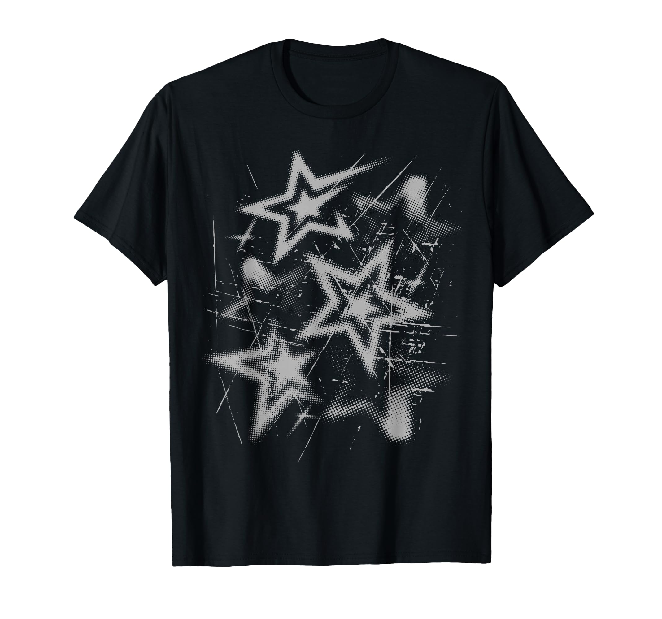 Y2K Grunge Stars 2000S Cyber T-Shirt - Minimalist Print for Adults - T-Shirt, Sweatshirt, Hoodie