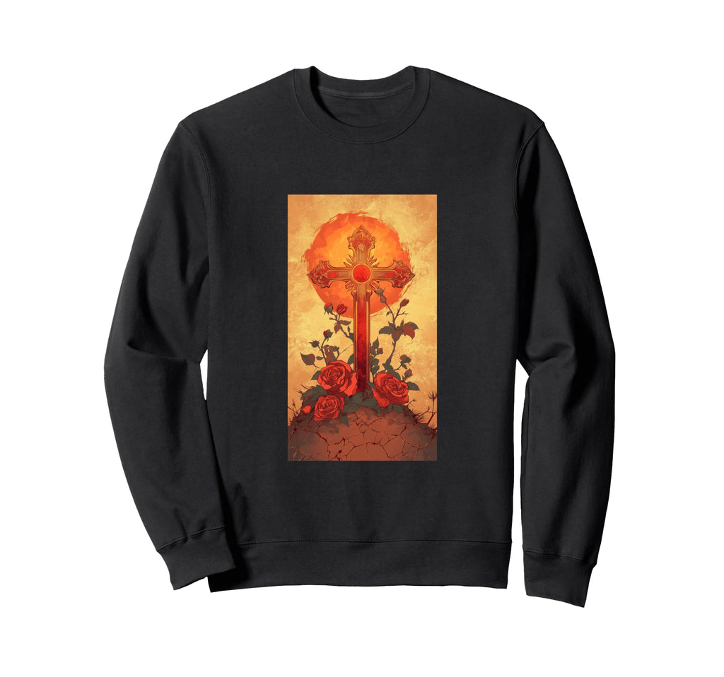Gothic Cross Grunge Aesthetic Y2K Sweatshirt - Aesthetic Graphic Men Women - T-Shirt, Sweatshirt, Hoodie