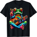 Funny Frog Playing Guitar - Adult & Kids T-Shirts, Sweatshirts & Hoodies apparel design preview 1