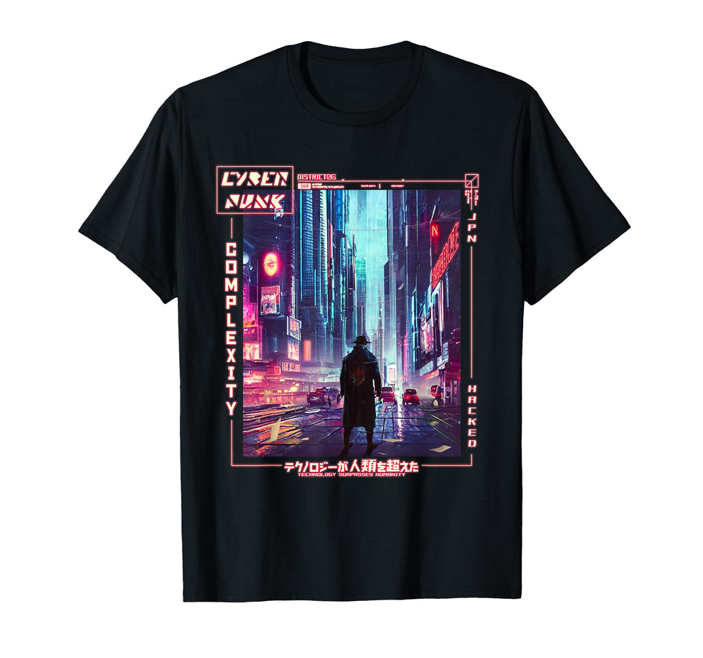 Walking Japanese Cyberpunk Vaporwave T-Shirt - Novelty Apparel Unisex - T-Shirt, Sweatshirt, Hoodie