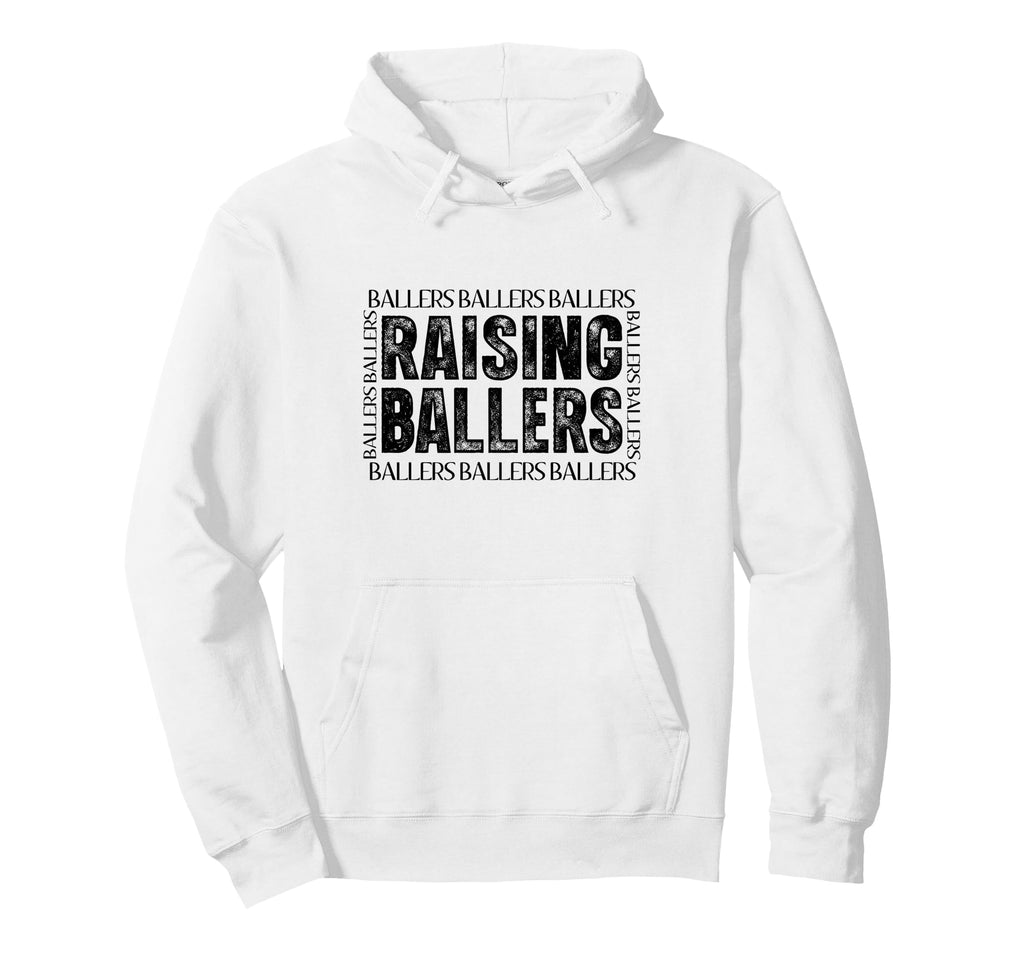 Raising Little Ballers Hoodie - Minimalist Print Men Women - T-Shirt, Sweatshirt, Hoodie