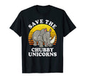 Save Chubby Unicorns Sunset Rhino T-Shirt - Unique Graphic Unisex - T-Shirt, Sweatshirt, Hoodie