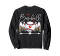 Funny Baseball Mom Leopard Baseball Sweatshirt - Unique Graphic Unisex - T-Shirt, Sweatshirt, Hoodie