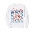 Baseball Mama Bow Stitches Sports Sweatshirt - Streetwear Style Men Women - T-Shirt, Sweatshirt, Hoodie