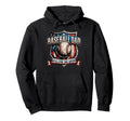 Fathers Day Patriotic Baseball Dad Hoodie - Custom Art Print Unisex - T-Shirt, Sweatshirt, Hoodie