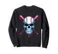 Baseball Ice Cream Dripping Sweatshirt - Minimalist Print for Adults - T-Shirt, Sweatshirt, Hoodie