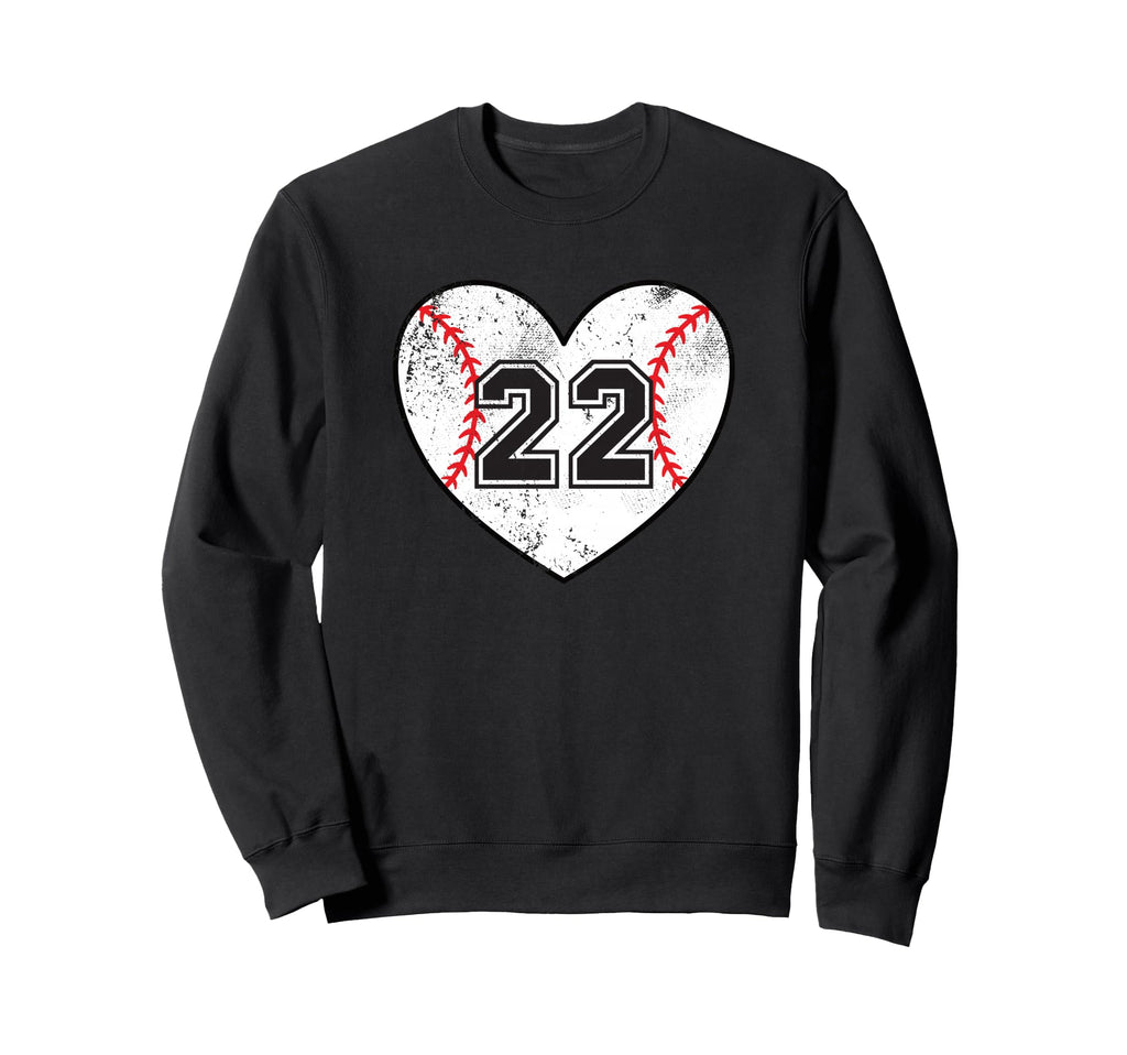 Baseball Heart Player 22 Baseball Sweatshirt - Streetwear Style Men Women - T-Shirt, Sweatshirt, Hoodie