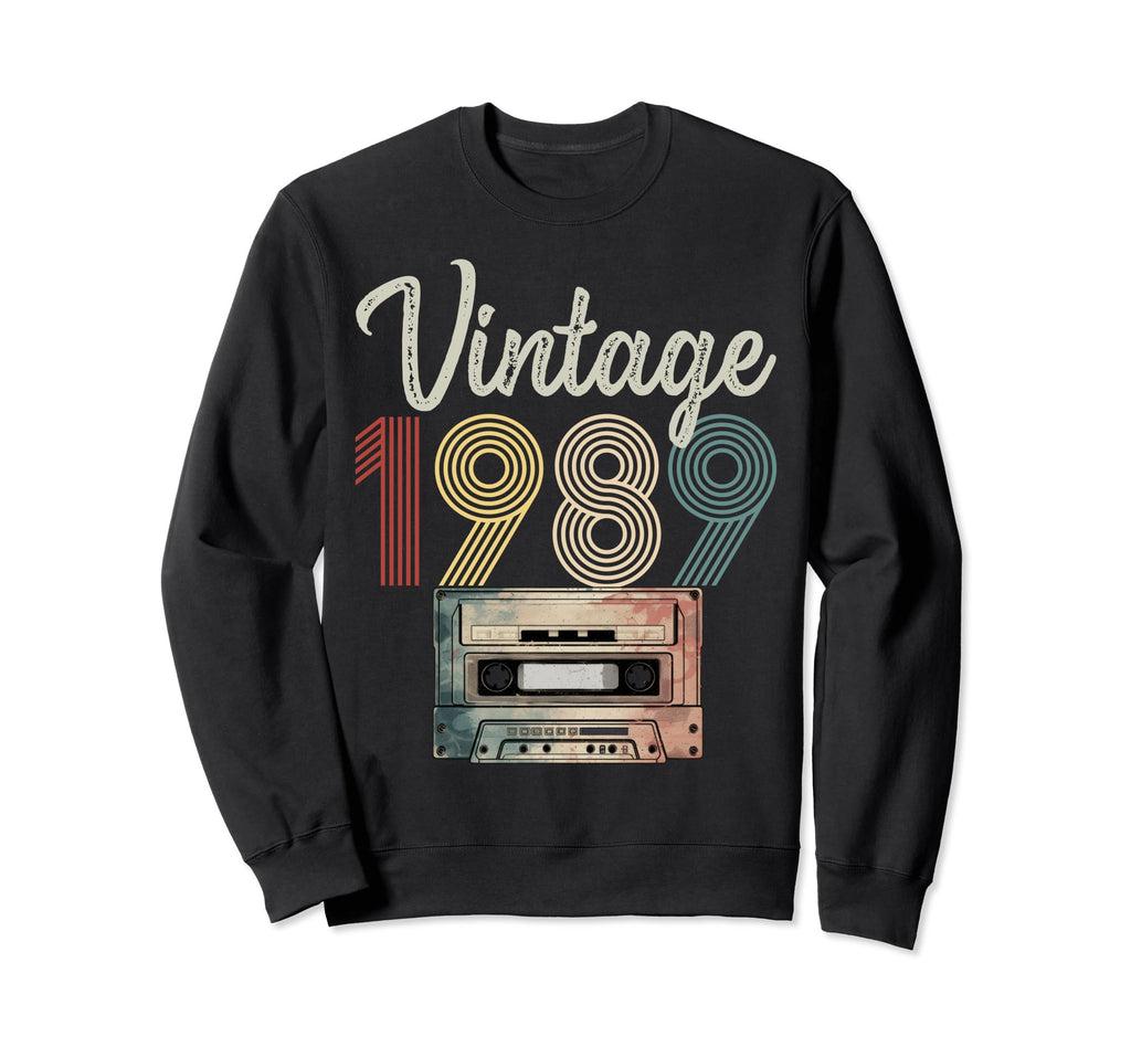 1989 Born 1989 Cassette Tape Birthday Sweatshirt - Graphic Print Men Women - T-Shirt, Sweatshirt, Hoodie