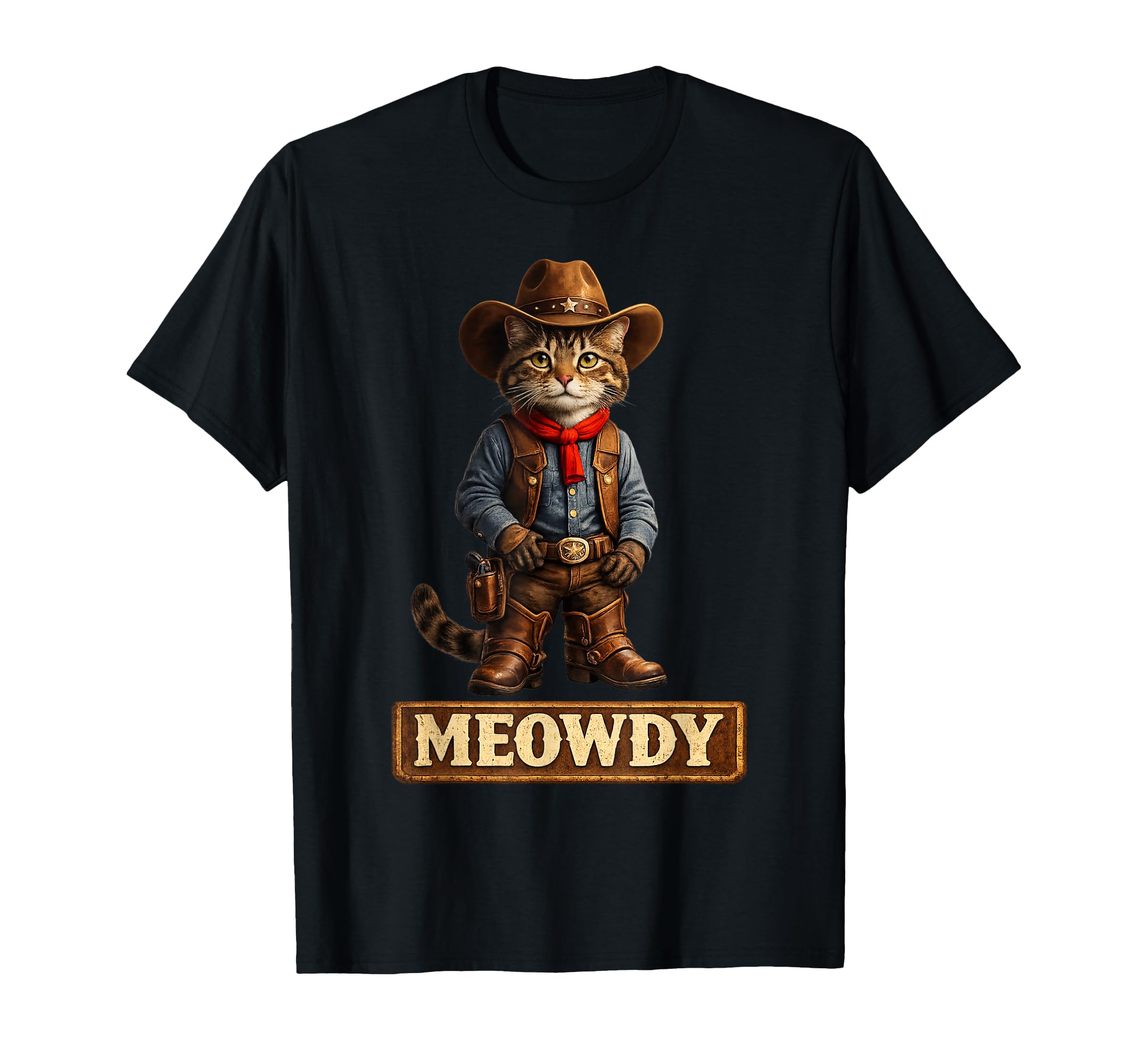 Meowdy Funny Country Side Cat Hat T-Shirt - Aesthetic Graphic Men Women - T-Shirt, Sweatshirt, Hoodie