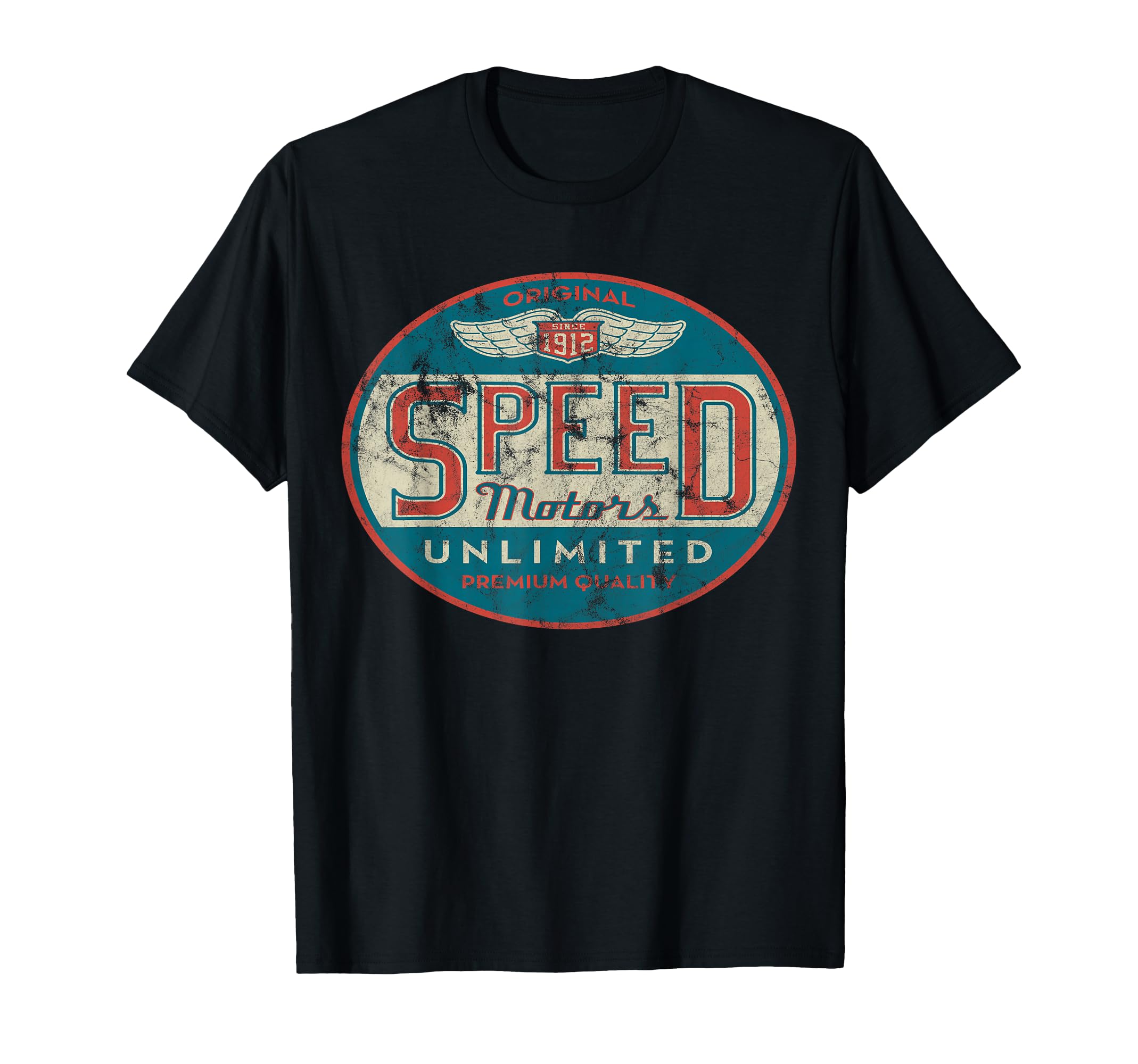 Speed Motor Distressed Shirts T-Shirt - Unique Graphic Unisex - T-Shirt, Sweatshirt, Hoodie