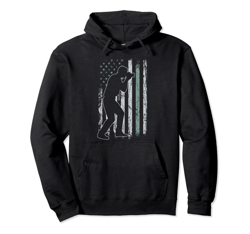 Photography Usa Flag Camera 4Th July Hoodie - Fun Novelty Design Unisex - T-Shirt, Sweatshirt, Hoodie