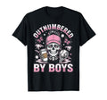 Mom Skeleton Mothers Day Outnumbered T-Shirt - Minimalist Print Men Women - T-Shirt, Sweatshirt, Hoodie