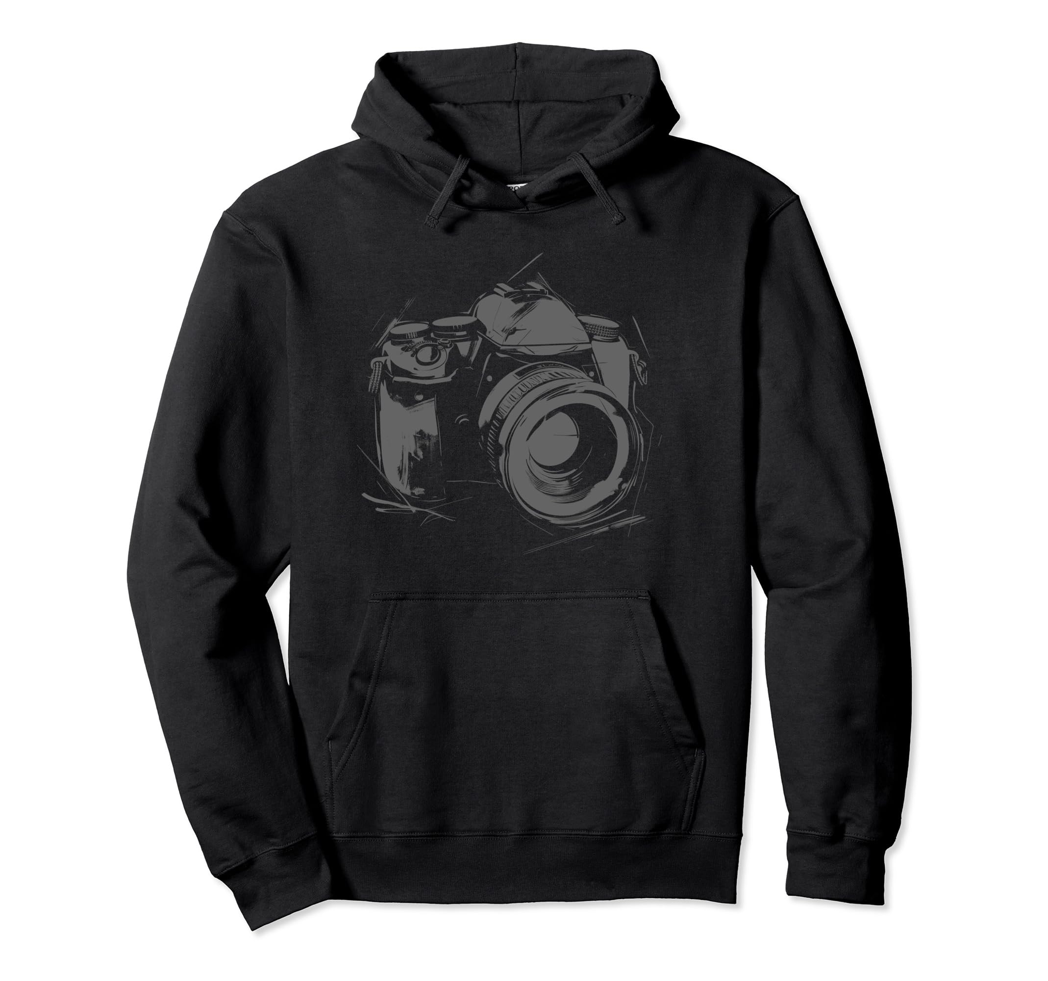 Camera Photography Watercolor Art Hoodie - Minimalist Print for Adults - T-Shirt, Sweatshirt, Hoodie