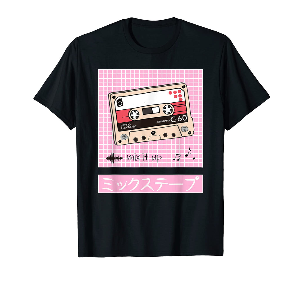 Japanese Aesthetic Cassette Tape 80S T-Shirt - Unique Graphic for Adults - T-Shirt, Sweatshirt, Hoodie