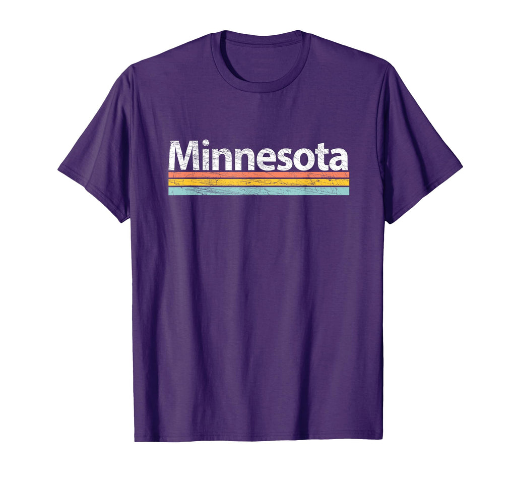 Minnesota Mn Worn Stripes T-Shirt - Fun Novelty Design Men Women - T-Shirt, Sweatshirt, Hoodie