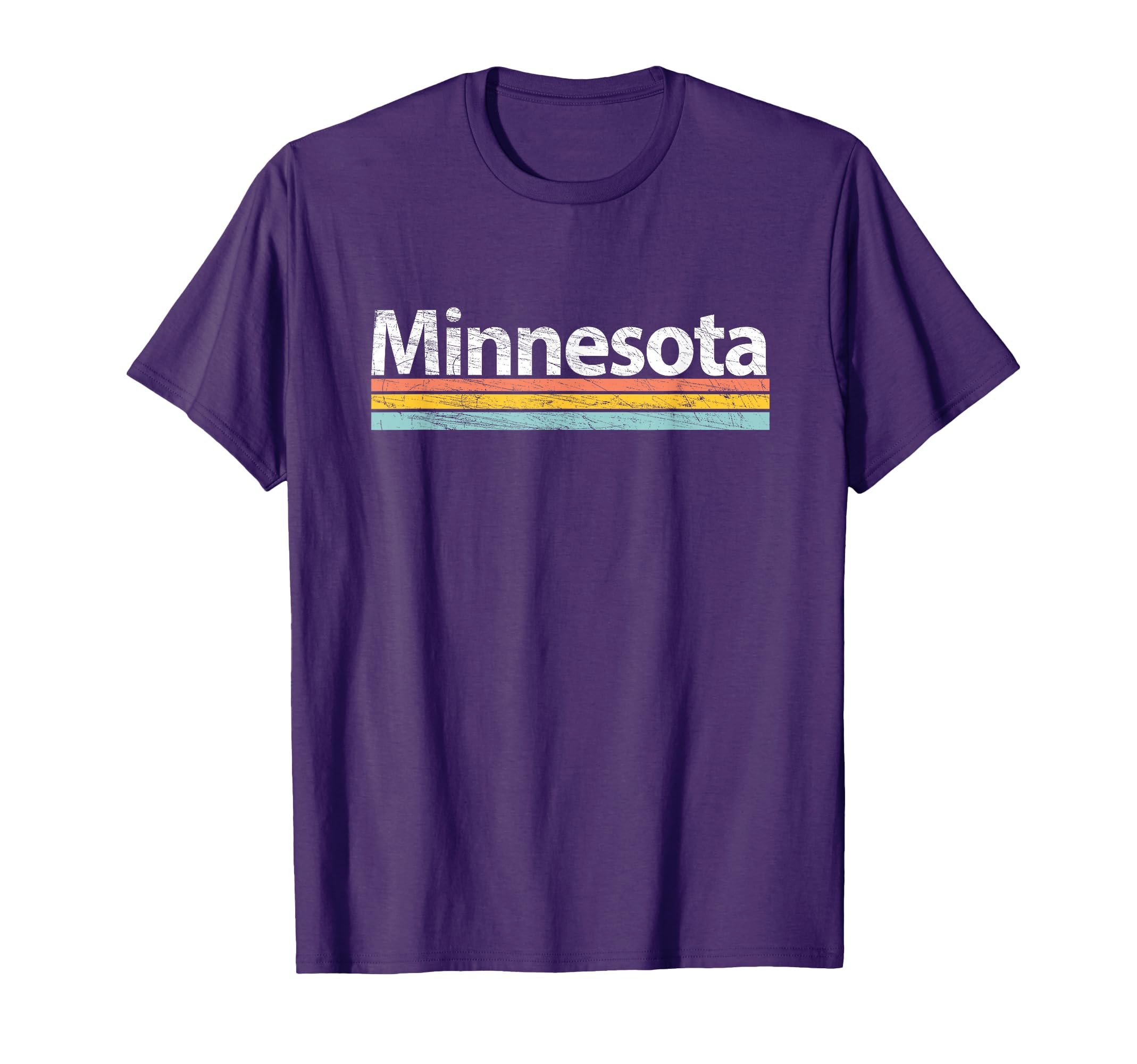 Minnesota Mn Worn Stripes T-Shirt - Fun Novelty Design Men Women - T-Shirt, Sweatshirt, Hoodie