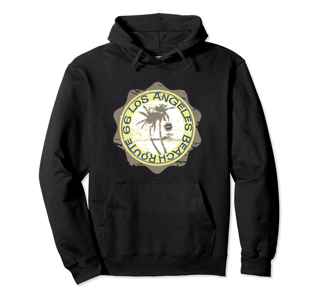 Route 66 Los Angeles Beach Hoodie - Custom Art Print for Adults - T-Shirt, Sweatshirt, Hoodie